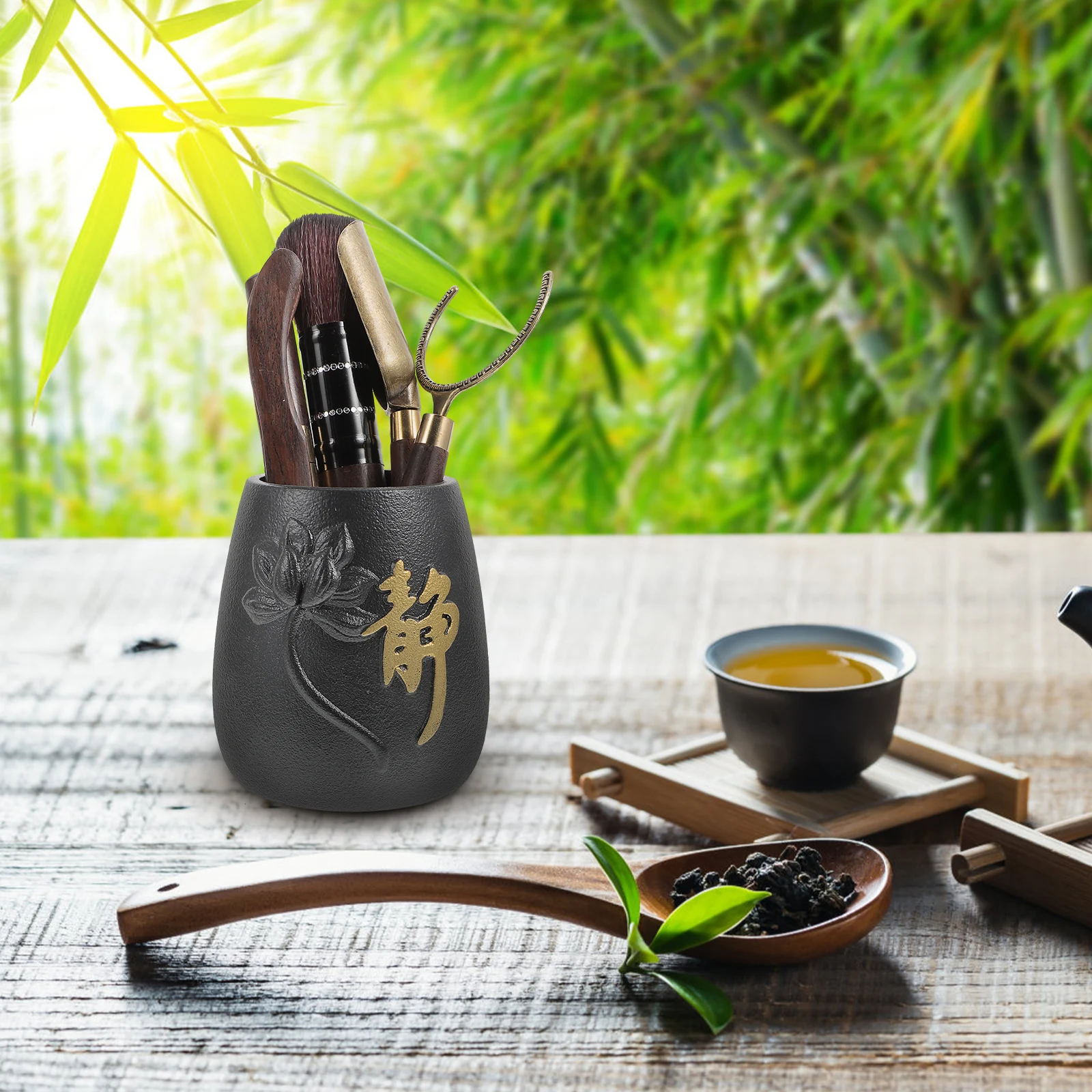 

Tea Making Tools Set Spoon Kung Fu Accessories Knife Needle Supply Ceremony Teaspoon Portable Easy Use Compact Design