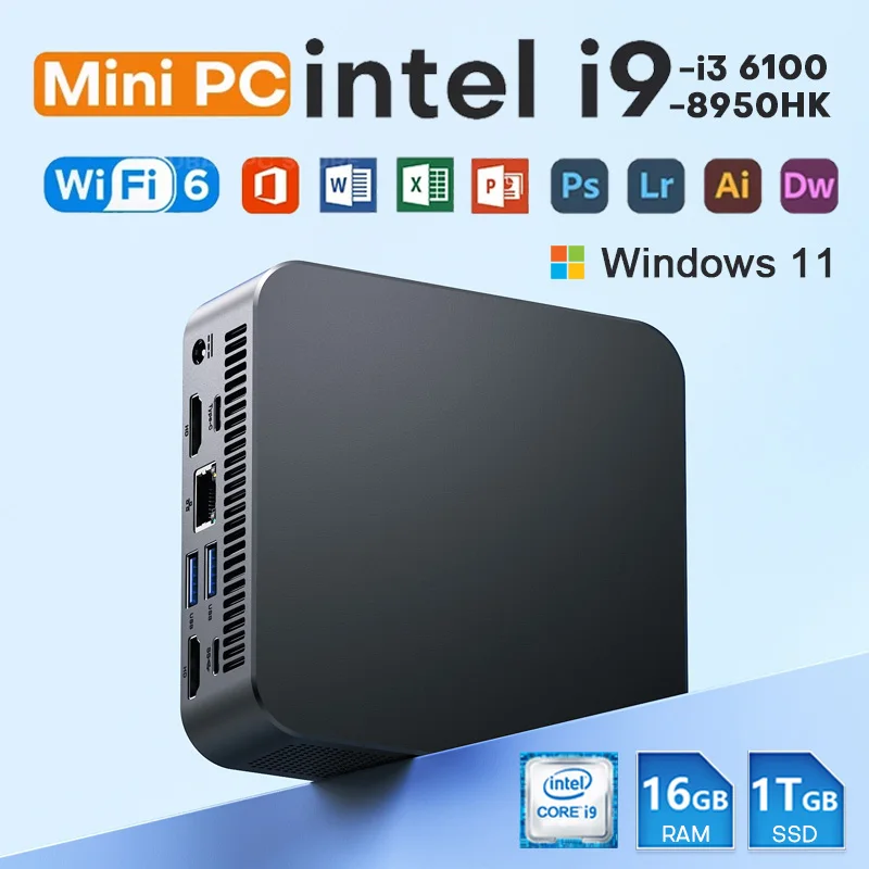 �y�Z�[�����z�Q�[�~���O�~�jPC Core i9 8950HK i3 6100 Windows 11 �~�jPC�R���s���[�^�[ 16GB RAM 1TB/2TB M.2 SSD 4K HD 60Hz Type-C �|�[�^�u���f�X�N�g�b�vPC