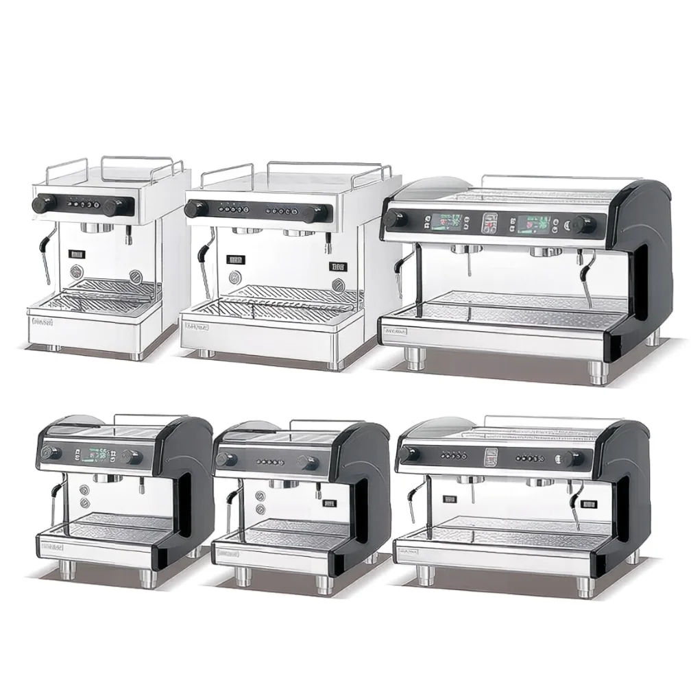 CE Certified Single Head Commercial Stainless Steel Electric Coffee Making Machine Semi-Automatic Operation 9 Bar Pressure 6L