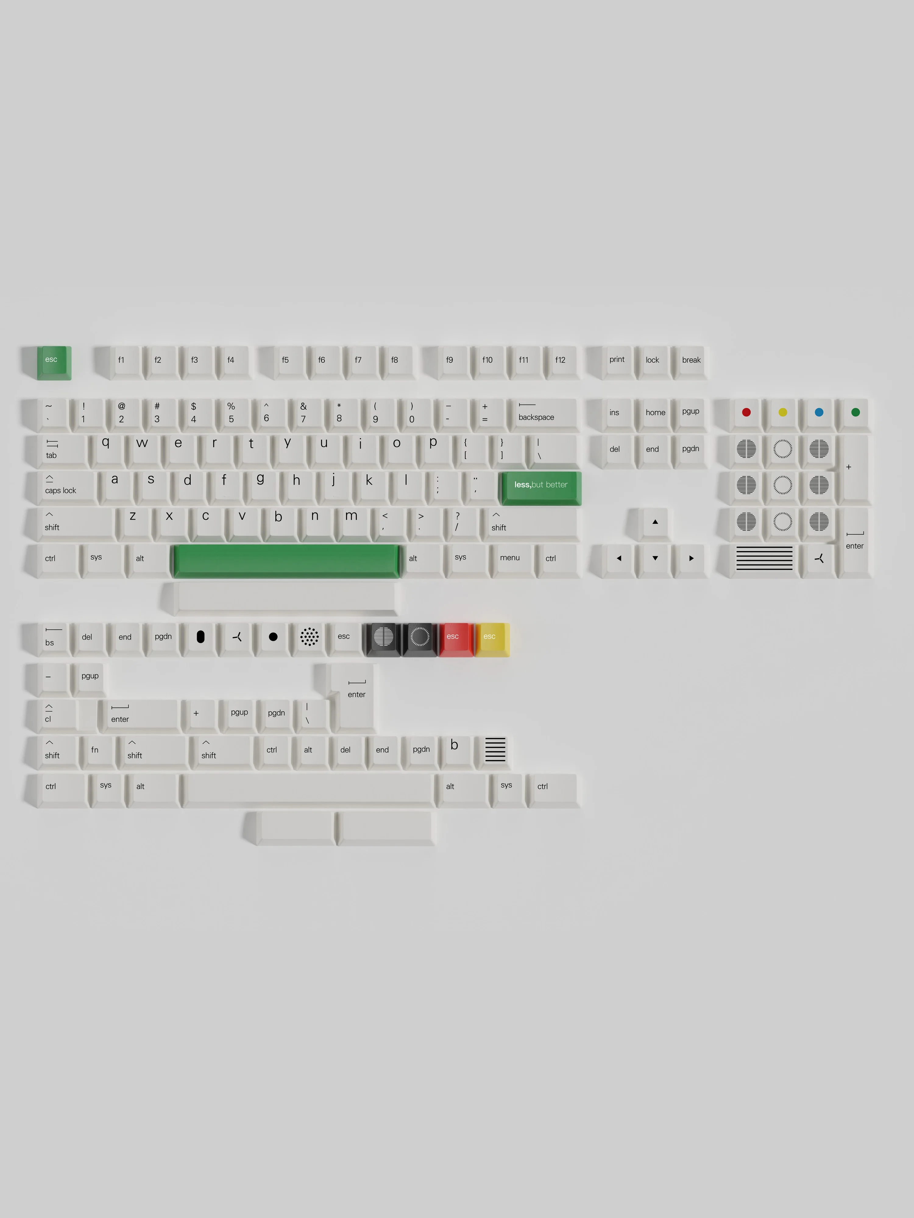 Less But Better Keycap 147 Keys PBT Keycaps Cherry Profile DYE-SUB Personalized For Mechanical Keyboard