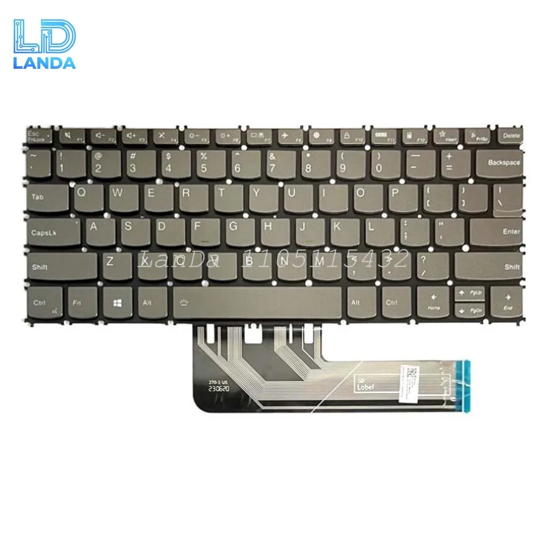 Keyboard For Lenovo Yoga Pro 13S ITL 2021 PR2UB K3ITL K4e-ARE120 Gray US Backlit