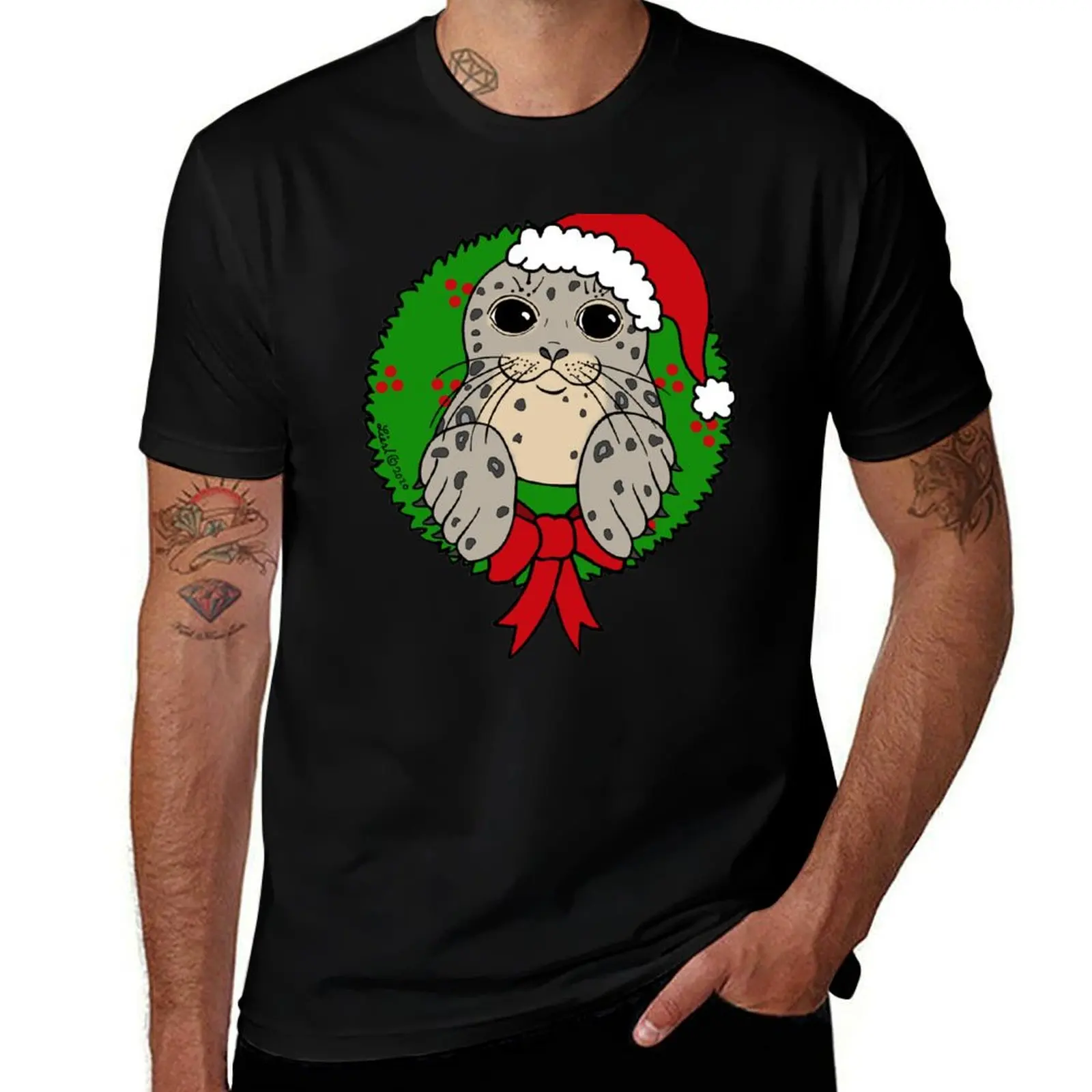 

Christmas shirts t high quality man Seal shirt quality T-Shirt cotton t high cotton