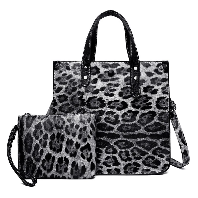 Classic Leopard Design Women Handbags Luxury PU Leather Tote Shoulder Bags for Teen Girls Messenger Bags Woman Large Capacity