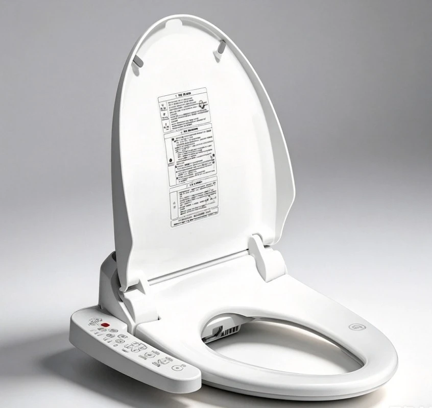 Heated Bidet Seat with Warm Air Dryer, Adjustable Water Temp & Wind Speed, Smart Toilet Cover