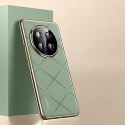 Luxury Leather Phone Cover for Honor X9C Plating Camera Lens Ptotection Hard Back Case Shell for Honor X9C