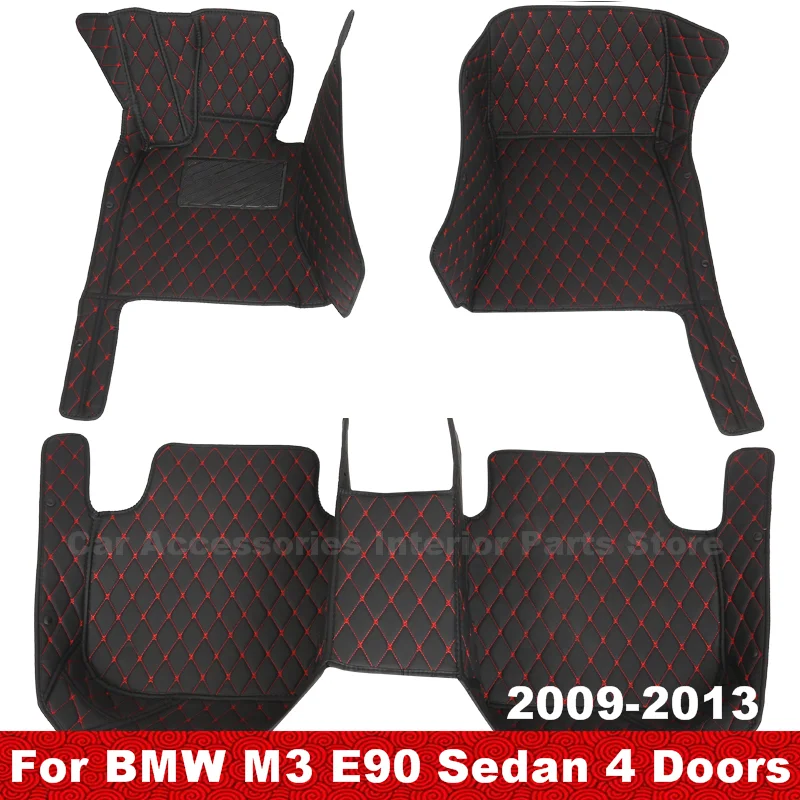 Car Floor Mats For BMW M3 E90 Sedan 4 Doors 2013 2012 2011 2010 2009 Auto Carpets Custom Accessories Interior Parts Floor Liners