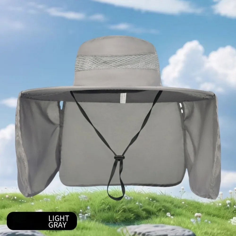 قبعة جديدة مضادة للشمس ومضادة للأشعة فوق البنفسجية قابلة للتنفس، قبعة دلو قابلة للفصل لحماية الرقبة، شال واقي من الشمس، قبعة صيفية