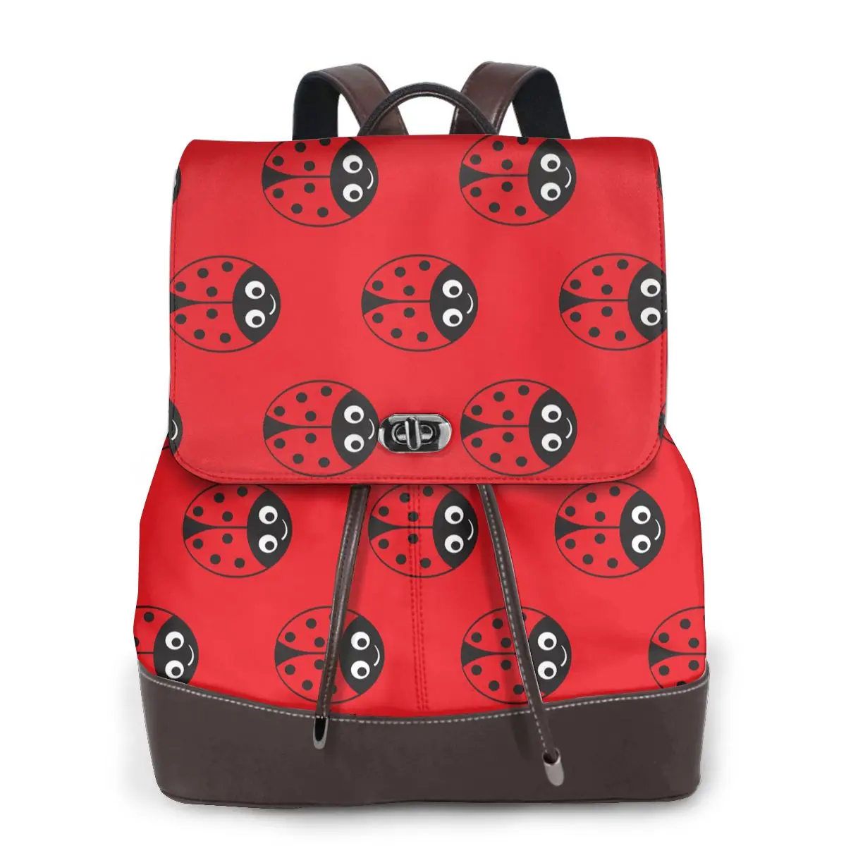 Ladybug Girl Bookbag School Student Bags Hiking Travel Daypack for Women Fashion Derma Backpack
