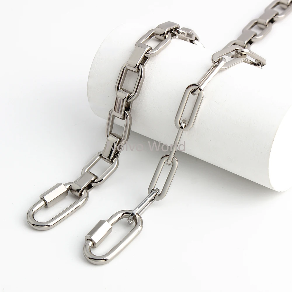 46cm/120cm Silver Detachable O Chain Lanyard Anti-Theft Phone Chain For Women Men Bag Strap Around Neck Pendant Gift Accessories