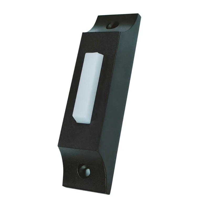 U55D Multifunction Wire Metal Doorbell Button Wall Mounted Illuminates Push Contemporary LED Lighted Button for Door Chimes