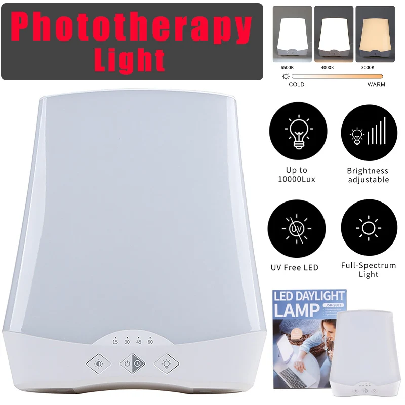 

Светодиодная лампа для фототерапии SAD (сезонная депрессия) Bionic-Daylight: свет для снятия тревожности и усталости, ночник с плавной регулировкой яркости