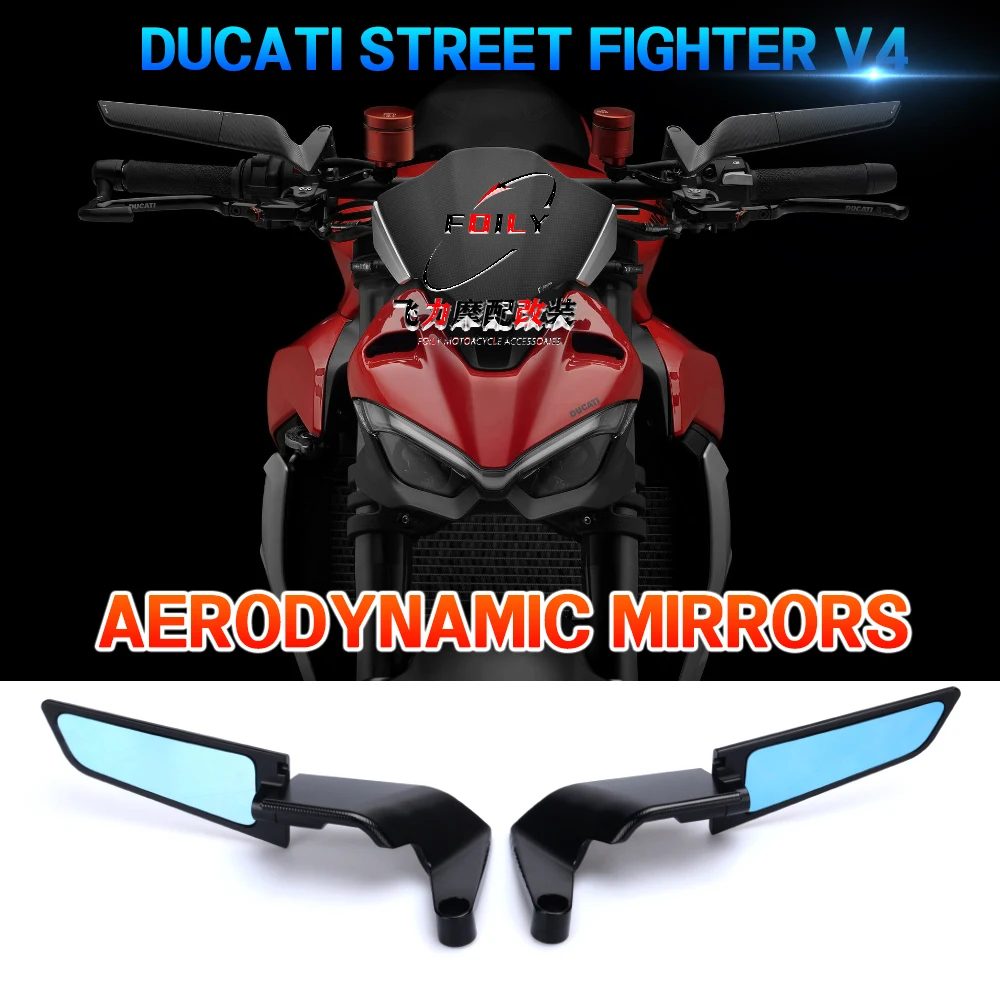 Motorcycle Modified Mirror Fixed Wing for BMW S1000R Ducati V4 950 KTM790 Kawasaki Z900 Modified Fixed Wing Rearview