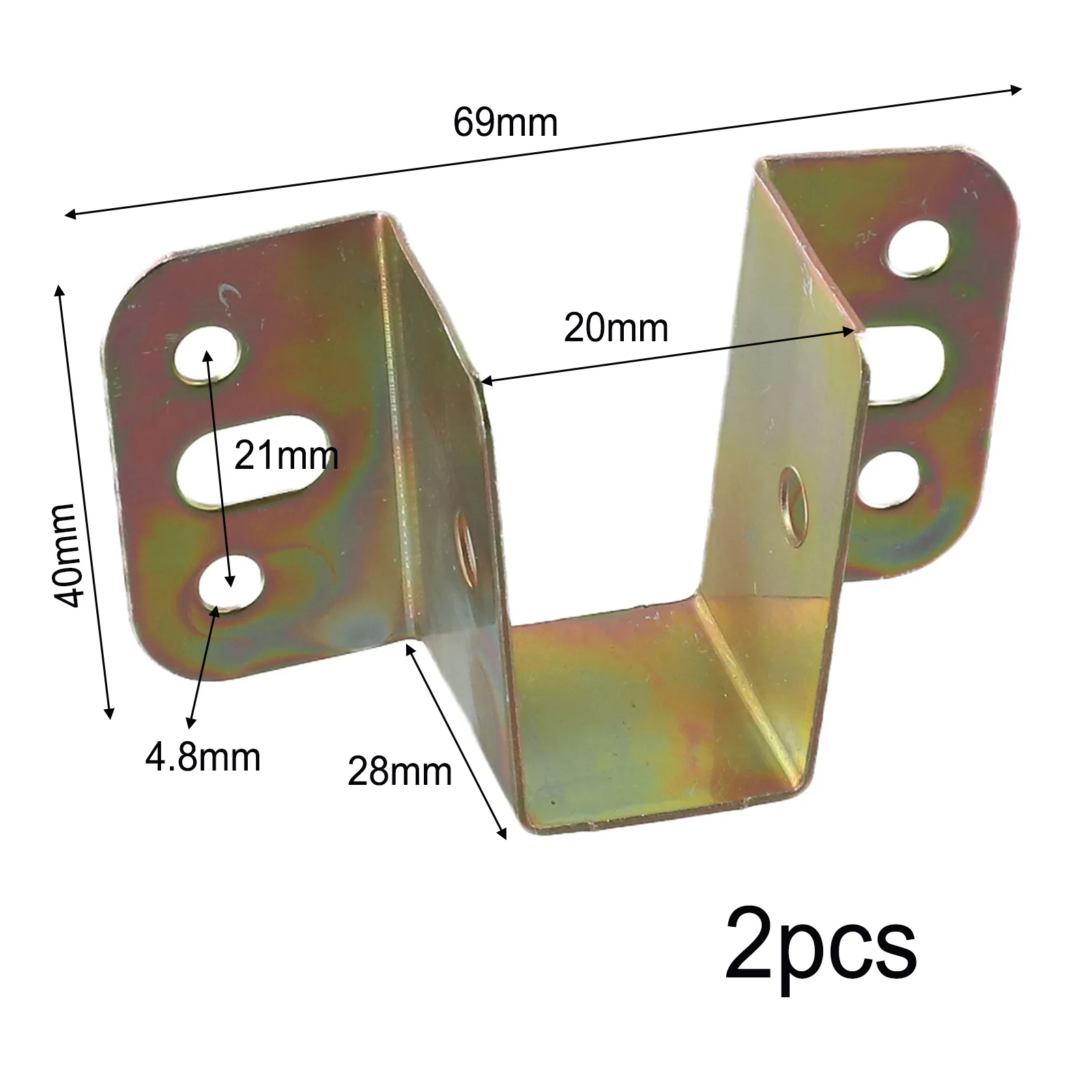 بين قوسين موصل السرير الأسود مركز دعم مكونات توصيل تركيبات المثبتات اللوح الأمامي الحديد معدن قوي #2