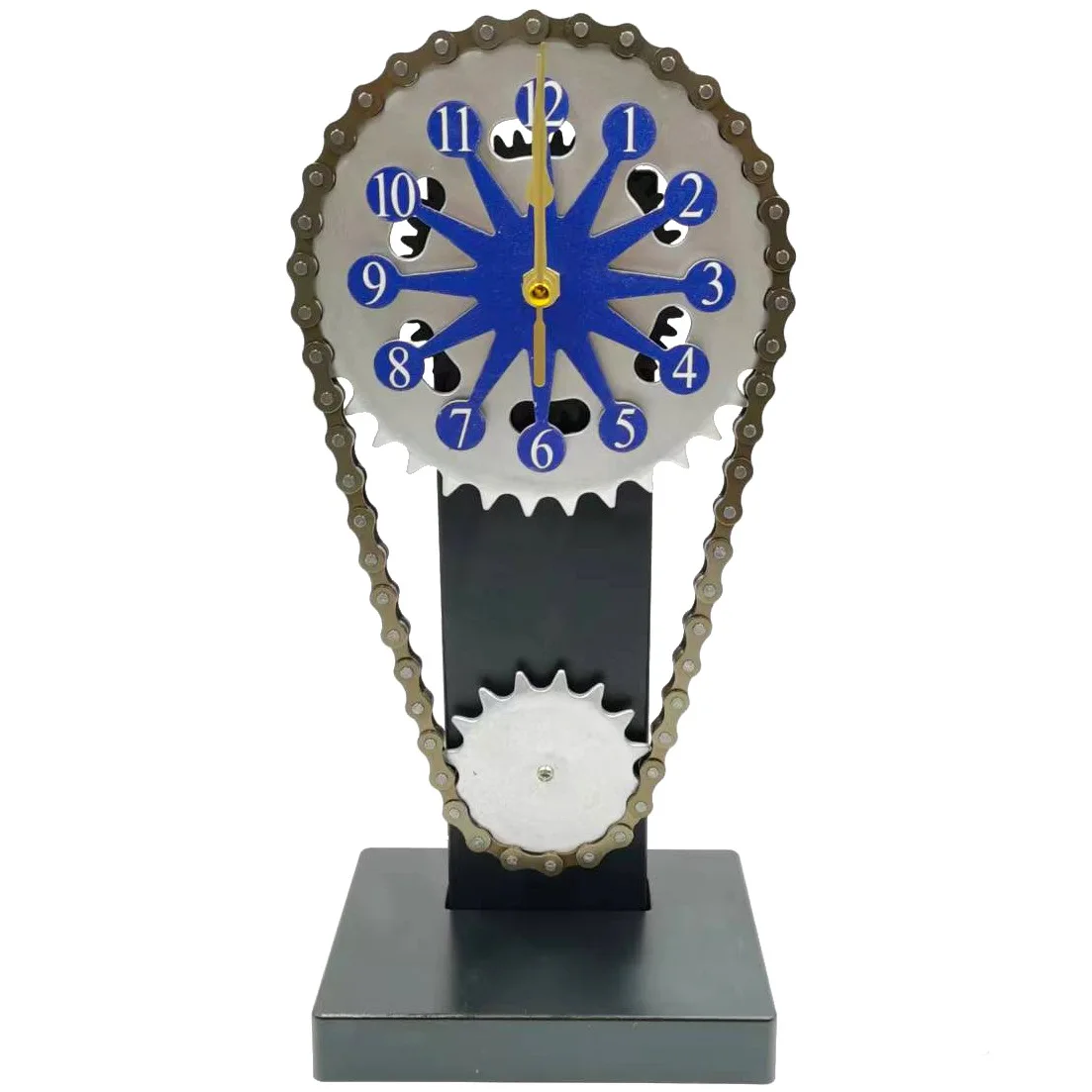 Creative Mechanical Rotation Gear Chain Clock Desktop Decoration Home Fashion Decoration Light Luxury Clock