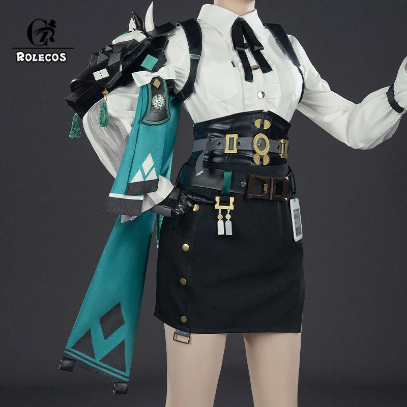 

ROLECOS Game Zenless Zone Zero Tsukishiro Yanagi Cosplay Costume Tsukishiro Yanagi Office Women Dress Halloween Outfit Uniform