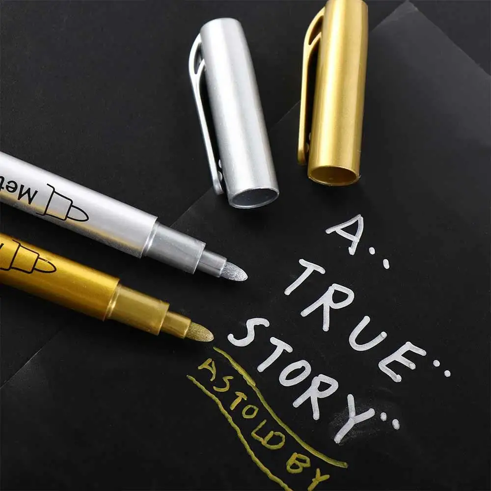

Ink Is Shiny Metallic Marker Pens Long-lasting Not Fade Paint Marker Pens Durable Reusable Resin Mold Pen Rock Painting