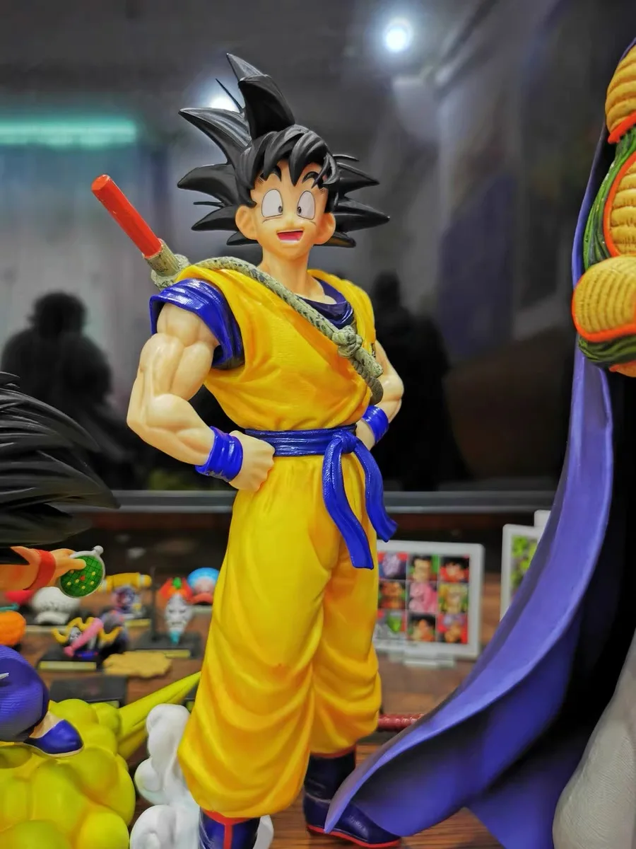 

Anime Dragon Ball Z Figure Gk Son Goku Action Figures Super Saiyan Somersault Cloud Pvc 29cm Model Figurine Doll Gifts Toys