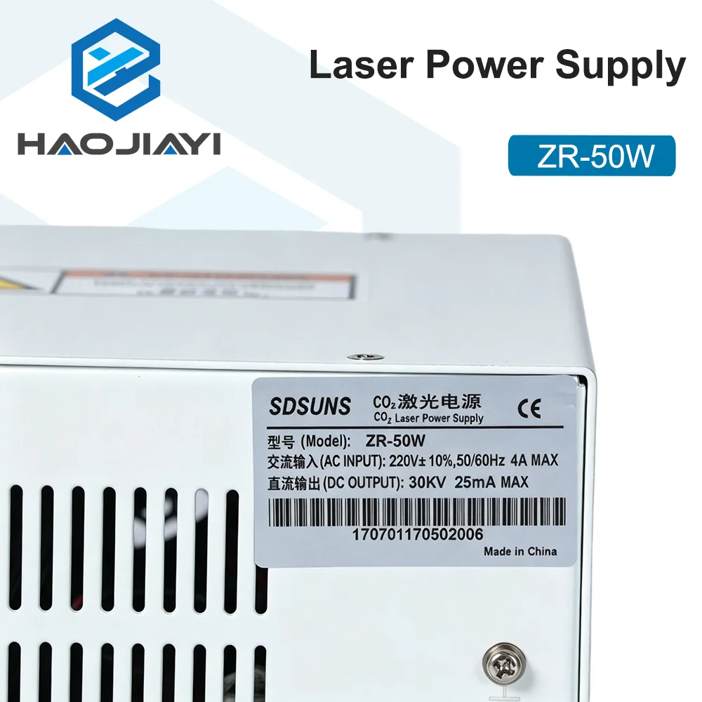 Laser Power Supply 60W - CO2 Laser Power Supply ZR-50W 50W