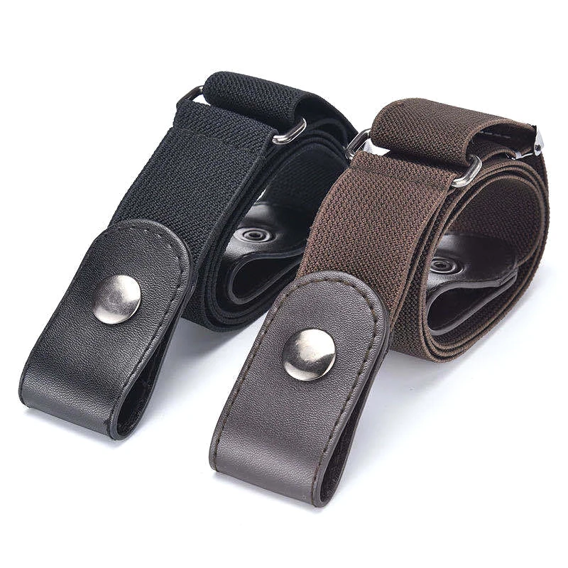 Buckle-Free Belts for Women Men Jean Pants Dress No Buckle Adjustable Stretch Elastic Waist Band Invisible Belt DropShipping