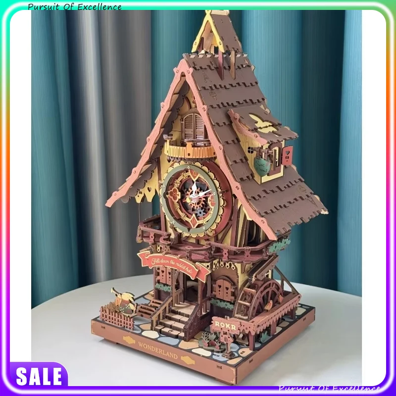 Puzzel en handen op activiteituo Ke Bu Gu vogelklok universeel cadeau voor jongens en meisjes handgemaakt creatief houten gemonteerd