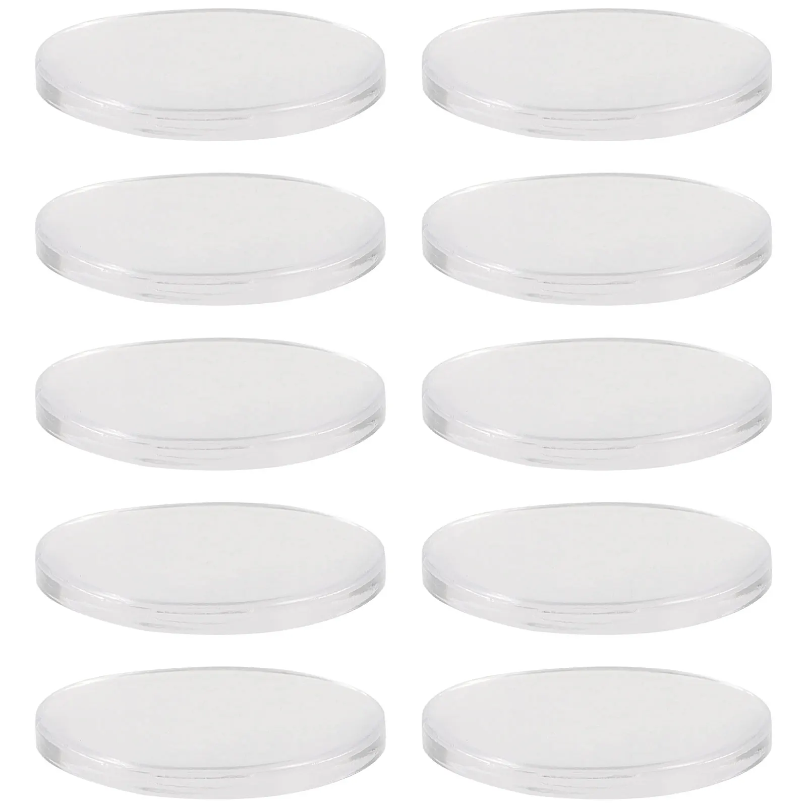 

10 pcs Eyelash Extension Pads Reusable Round Silicone Transparent Grafting Glass Pallet For Makeup Wedding Halloween Party