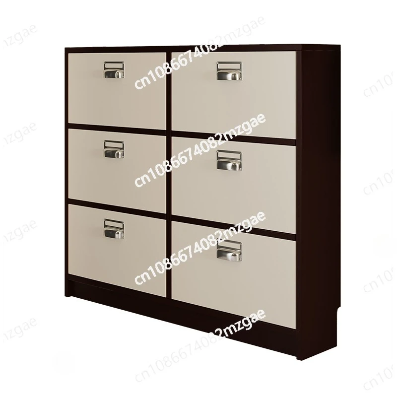 

Medieval shoe cabinet, thin narrow corridor entrance at the entrance of the home, installation of integrated storage locker