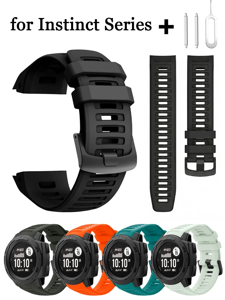 Original-Armband für Garmin Instinct 1 2 3 E Sport Tactics Armband, Silikon-Uhrenarmband, Ersatzarmband für Uhren der Instinct-Serie