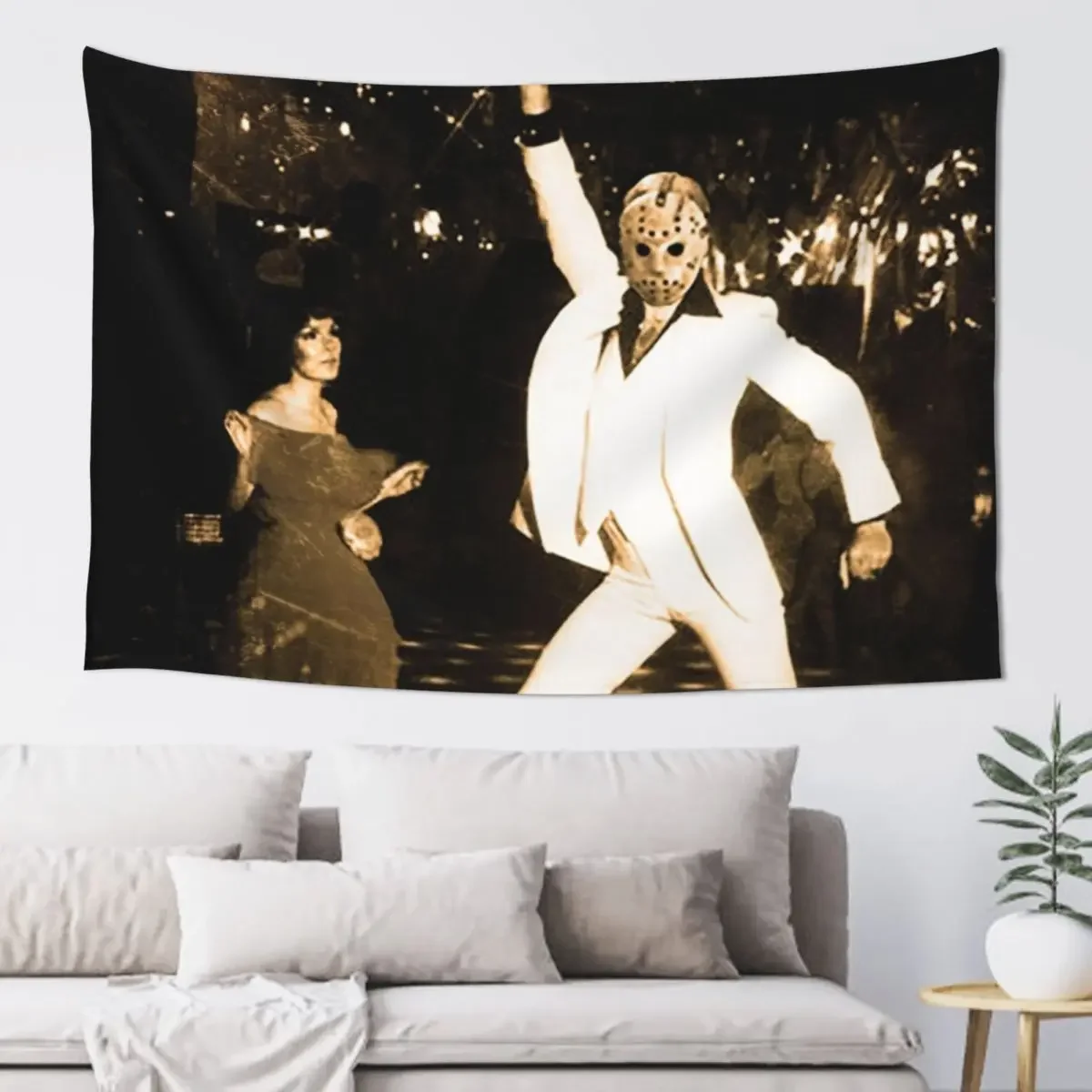 JASON VORHEES AS JOHN TRAVOLTA Tapestry Decoration Aesthetic Room Decoration Accessories Tapestry