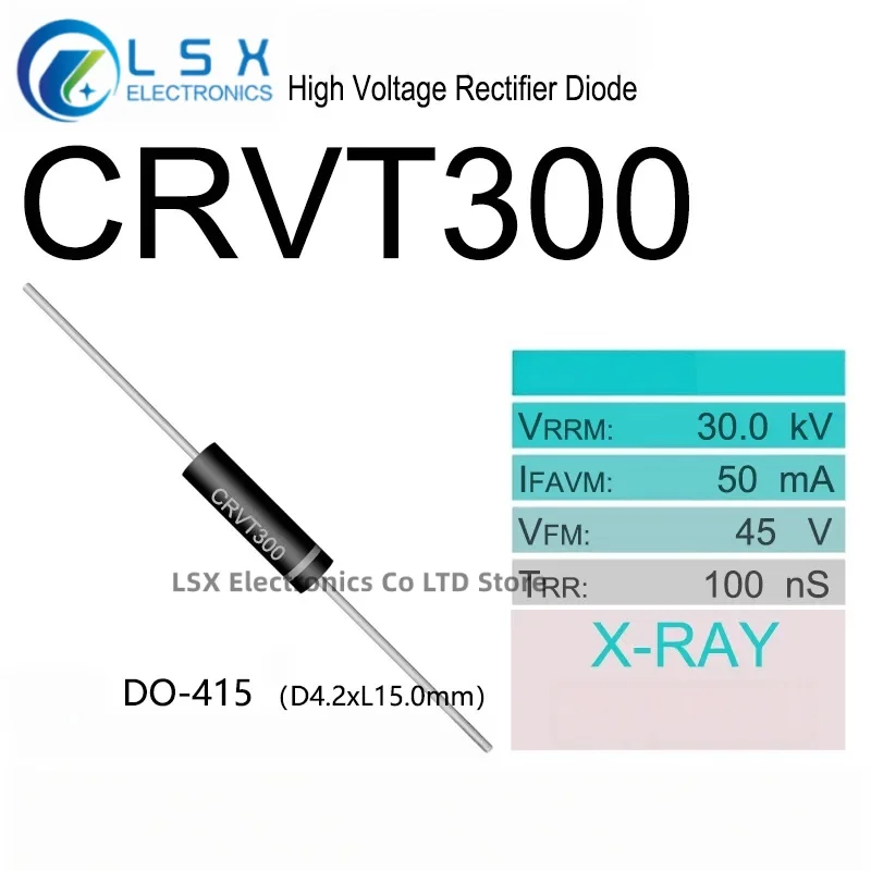 10PCS High Voltage Rectifier Diode CRVT300 X-RAY Power Supply 50mA 30KV High-Frequency