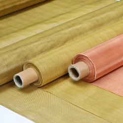 6/20/50/100/150/200/250 Mesh Copper Brass Mesh Screen Metal Fabric Wire Filter Woven Wire Brass Signal Shielding Screen Net Tool
