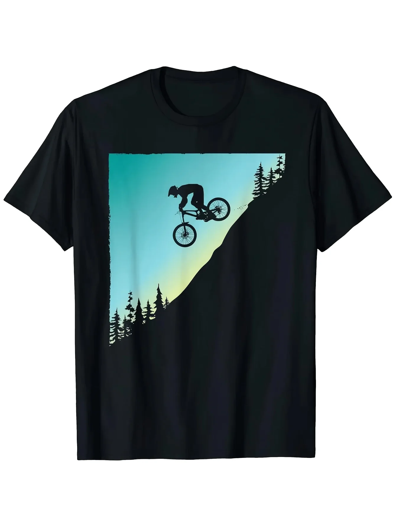 Camiseta de Ciclismo de Montaña MTB Trail Downhill Jump para Hombre 2026 - Hecha de Tela 100% Tejida, Perfecta para Uso Casual de Verano, Showcasin