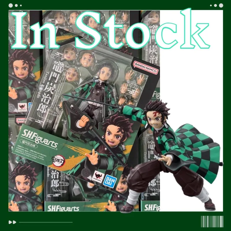

In Stock Bandai S.H.Figuarts Tanjiro Kamado Action Figures Desktop Decoration Models Figures Children's Toys Collection