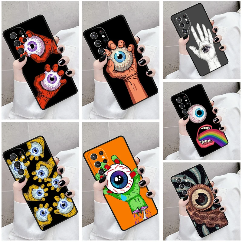 Phone Case For Samsung Galaxy S24 S23 S21fe S22 Ultra Plus Note 10 20 S8 S9 S10 Cover Esoteric Hands and Mystic Eyes