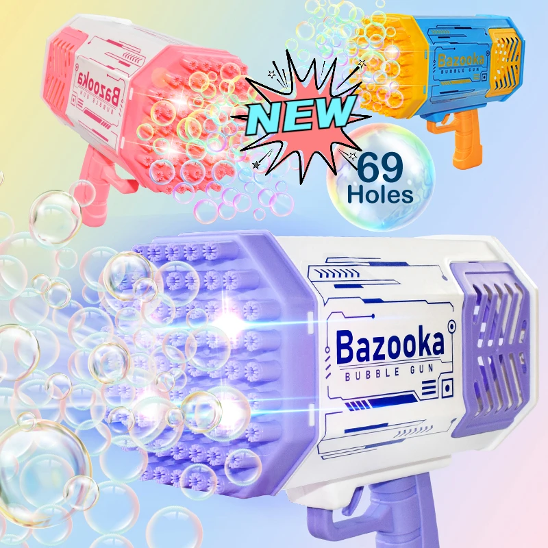 Trẻ Em Tự Động Tên Lửa Bong Bóng Máy Điện Bazooka Súng Bắn Bong Bóng Đồ Chơi Ảo Thuật Bong Bóng Cưới Ngoài Trời Trẻ Em Xà Phòng Tắm Quà Tặng