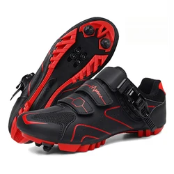 Men Cycling Sneakers MTB Shoes Anti Slip Breathable Clip Mountain Bike Footwear Self-Locking SPD Cleat Cycling Shoes for Shimano