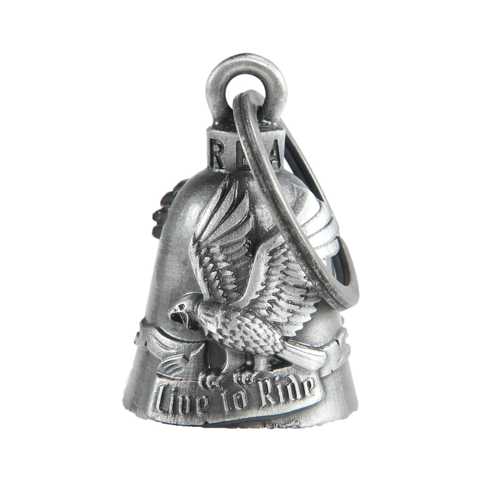 3D Eagle Live to Ride  Motorcycle Bell Guardian Angel Drive Away Gremlin, Biker Bell for Men Women Rider Riding, Good Luck Gift