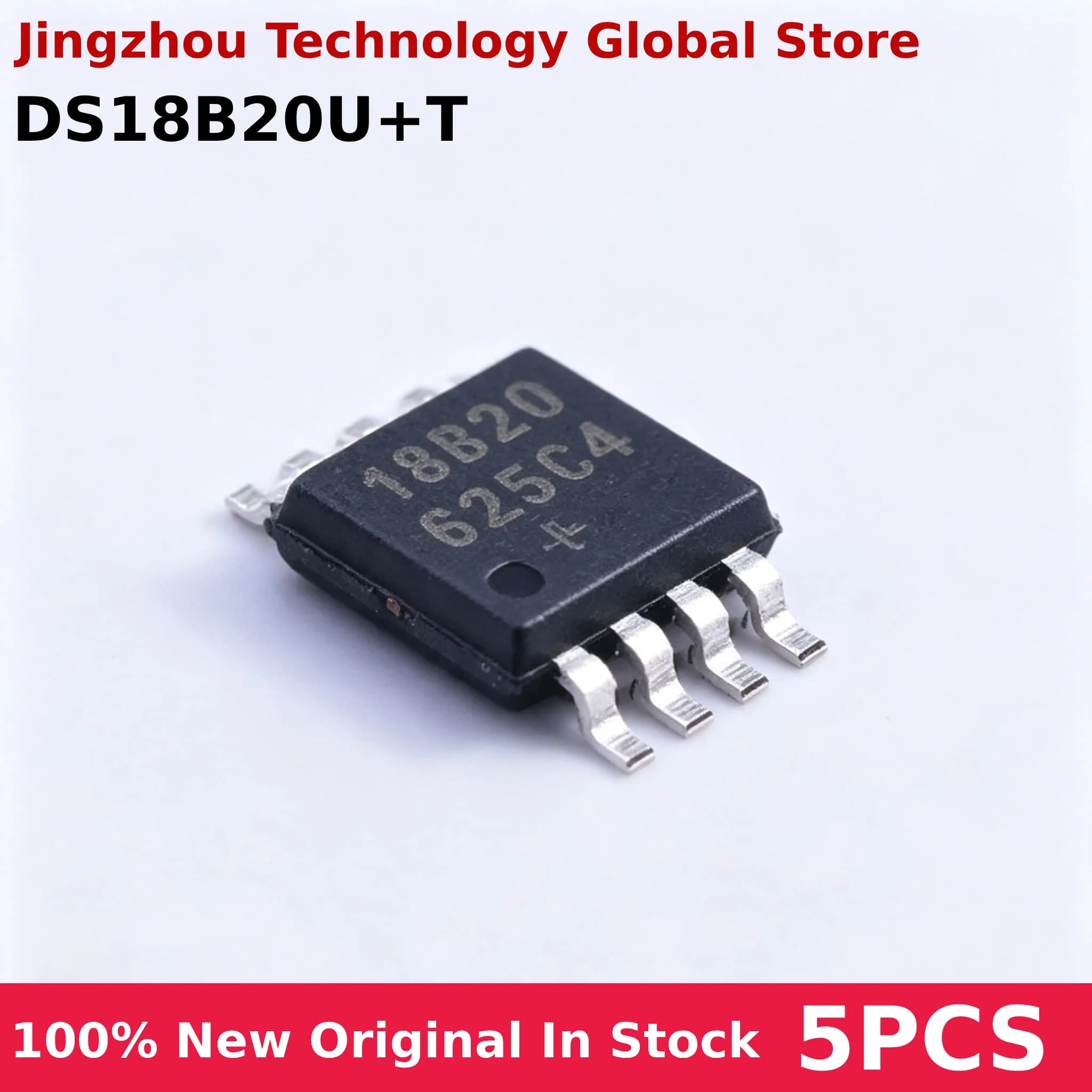 100% New 5PCS DS18B20U+T DS18B20U 18B20 msop-8 Chip Wholesale