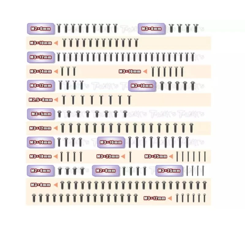 Original T works TSS-MBX8R-B 64 Titanium Screw set ( Bottom )30pcs.( For Mugen MBX8R ) Professional Rc part