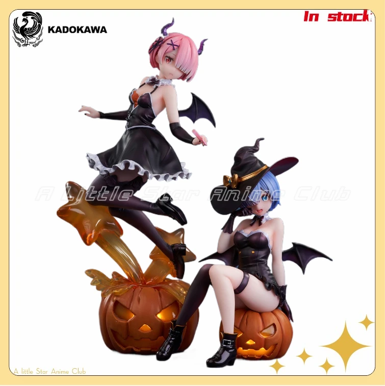 En Stock Original KADOKAWA KDcolle Re ZERO comenzando la vida en otro mundo RAM/REM Magic Night Magic Anime figura modelo regalo juguete