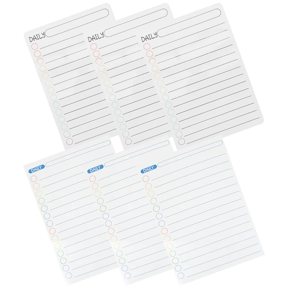 6 Sheets Magnetic Fridge Calendar Whiteboard Weekly Planner for Home Office Refrigerator Dry Erase Board Schedule Reminder