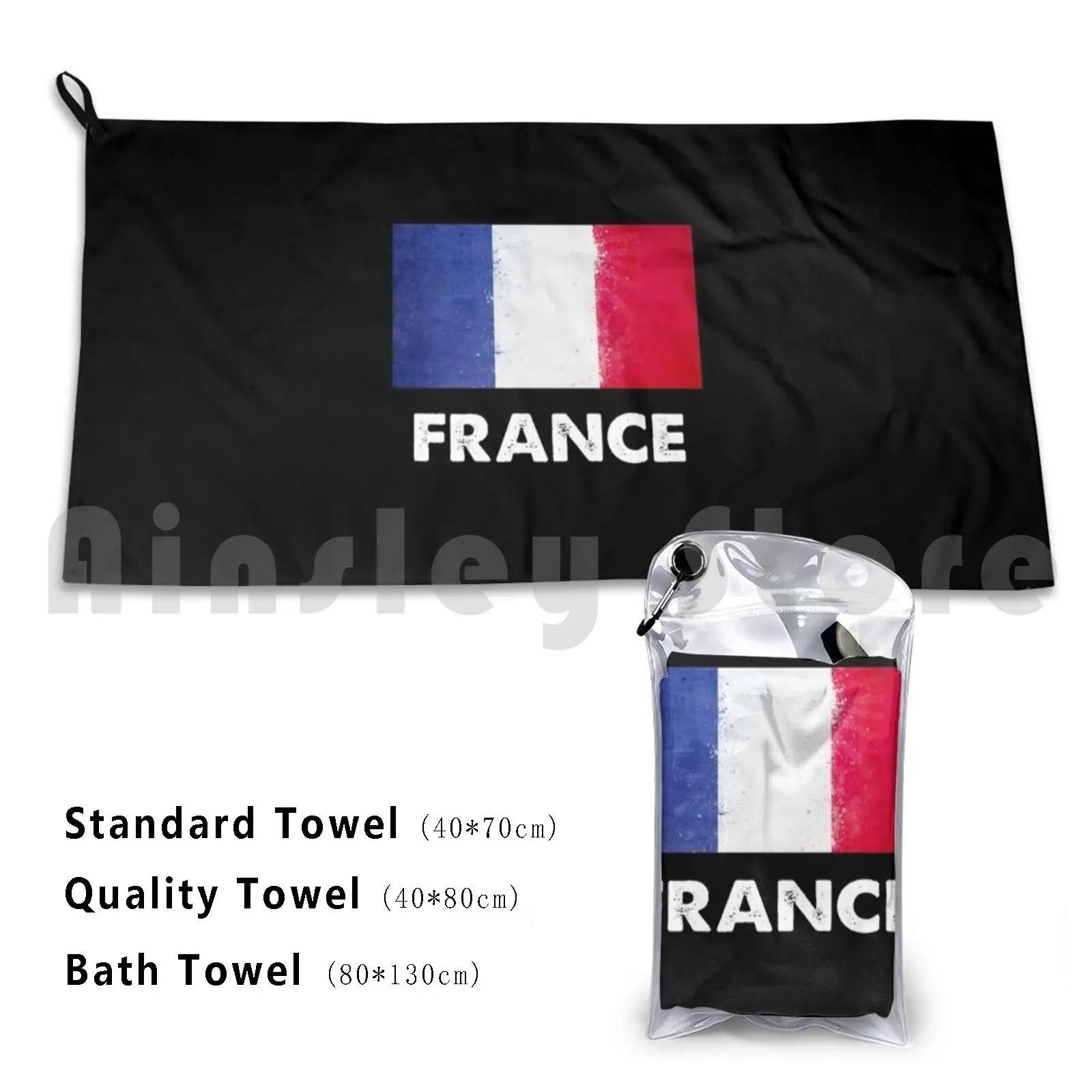 France Flag Design | French Design Beach Towel Quick Dry Quality Towel France Country Flag French
