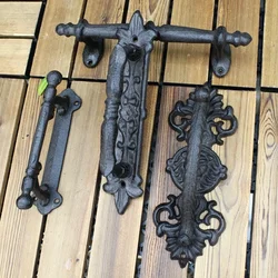 European Retro Atmosphere Garden Courtyard Cast Iron Craft Door Handle Home Wall Decoration Door Handle