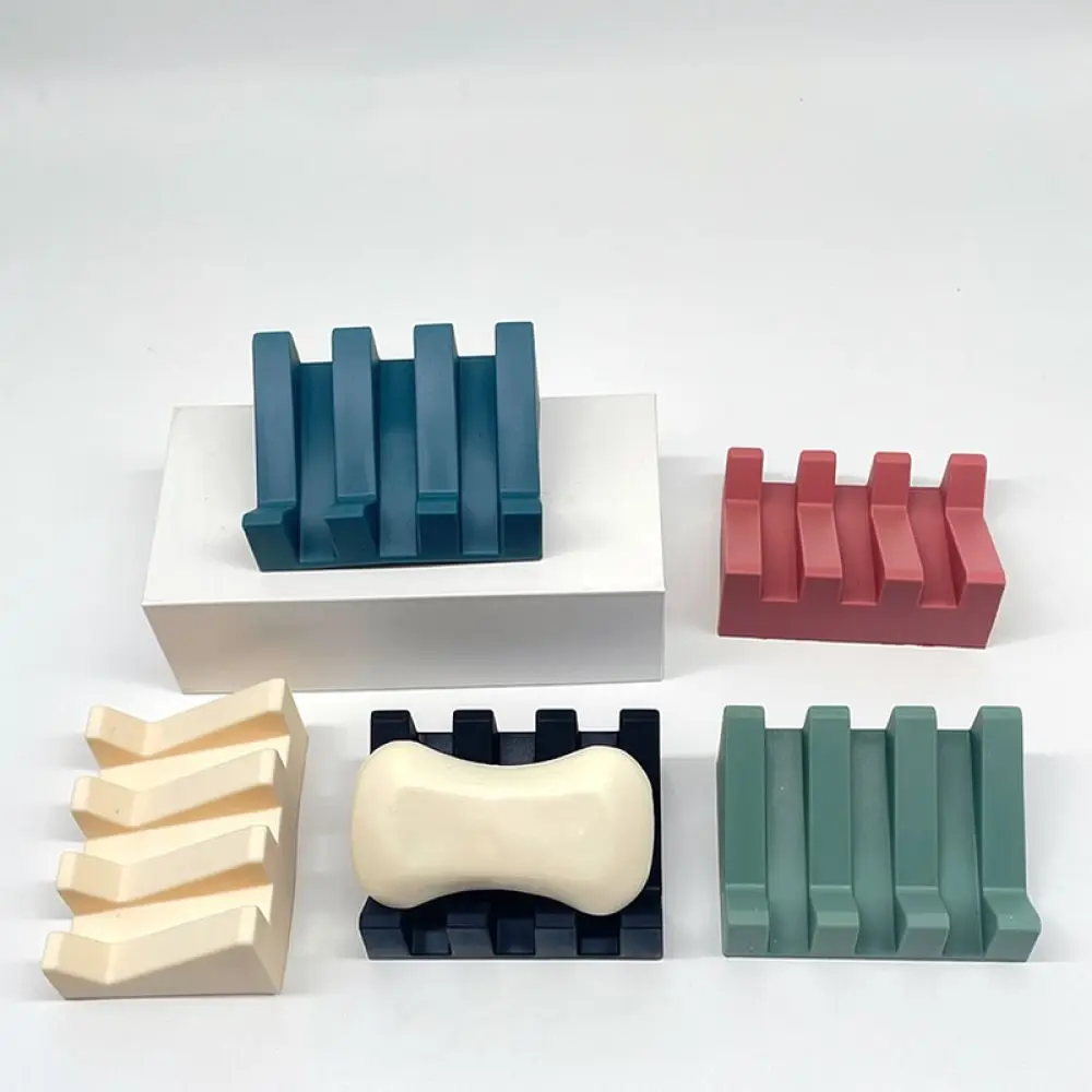Creative Piano Silicone Soap Case Waterproof Anti Slip Drain Rack Bathroom Kitchen Countertop Soap Organizer
