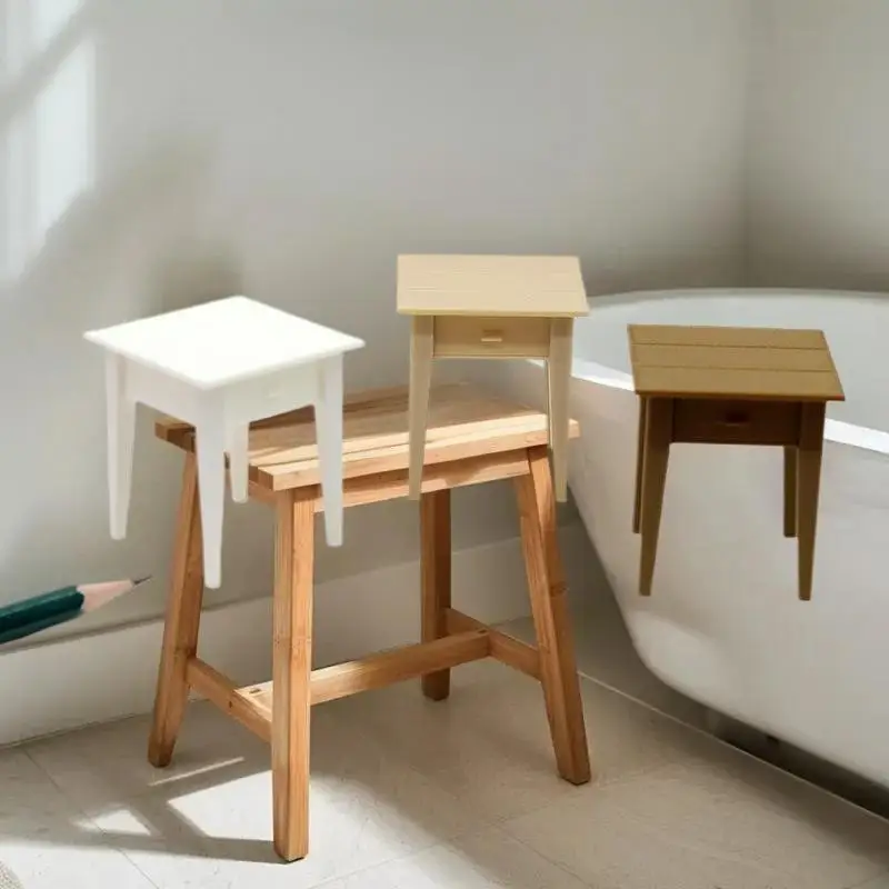 Dollhouse Miniature 1 Piece Furniture Model, Bedside Table Doll House Decoration