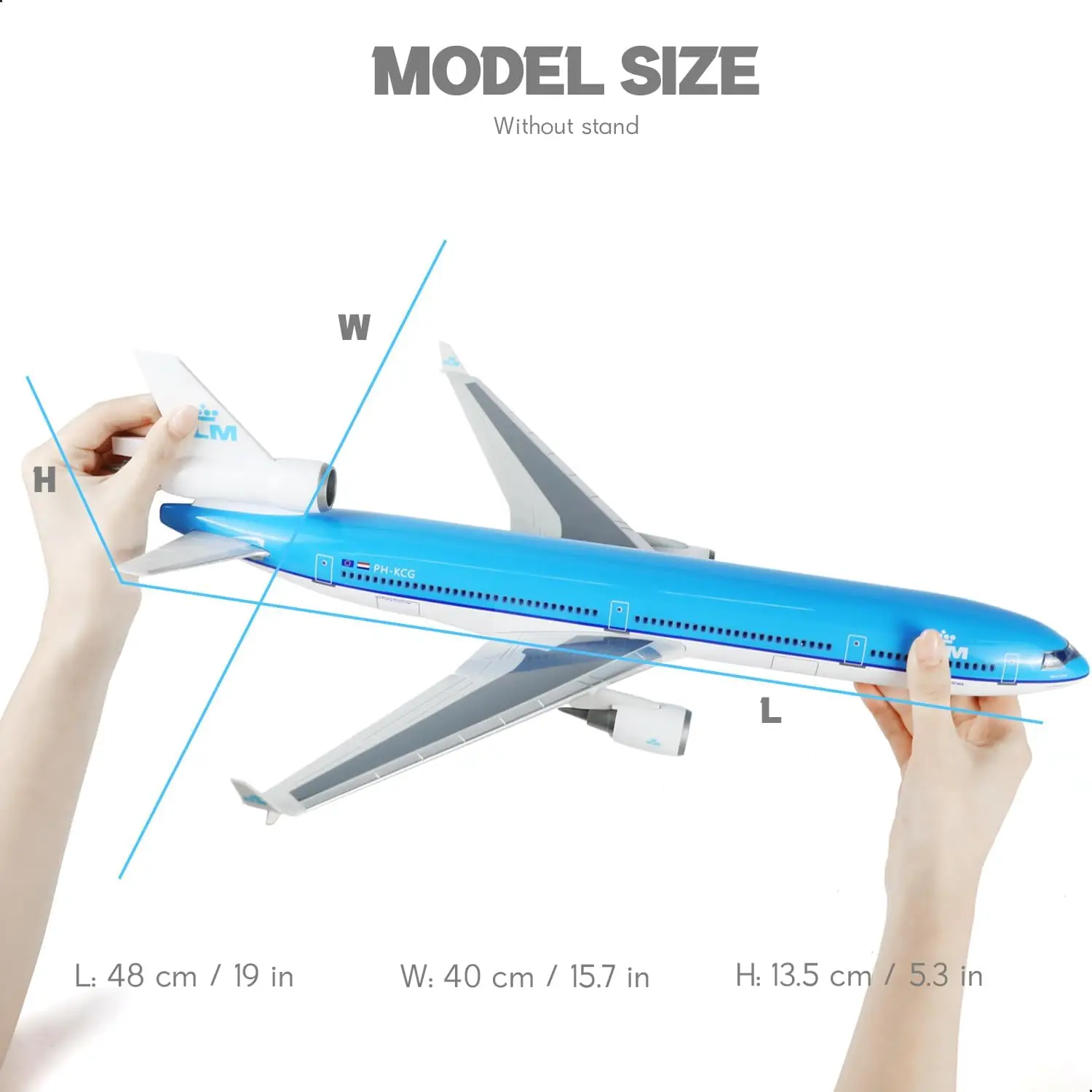 1/130 Scale KLM MD-11 Airplane Model with Stand for MD11 Resin Simulation of static model for Adult Aviation Souvenir Gift view 2