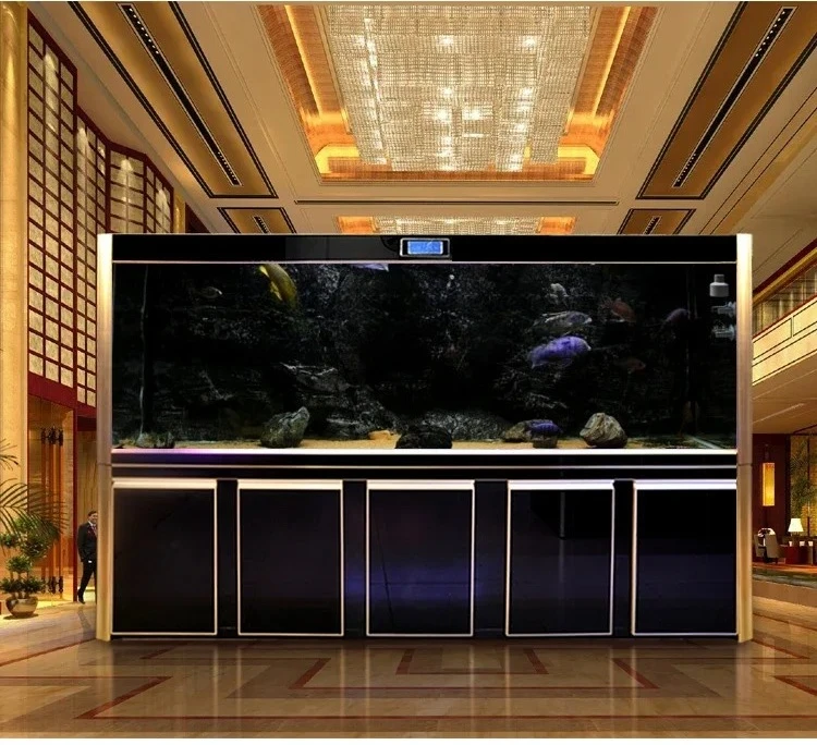 

Большой экологический аквариум для рыб, нижний фильтр для гостиной, сменный фильтр для воды, супер белый стеклянный аквариум с драконом, 1,5 м