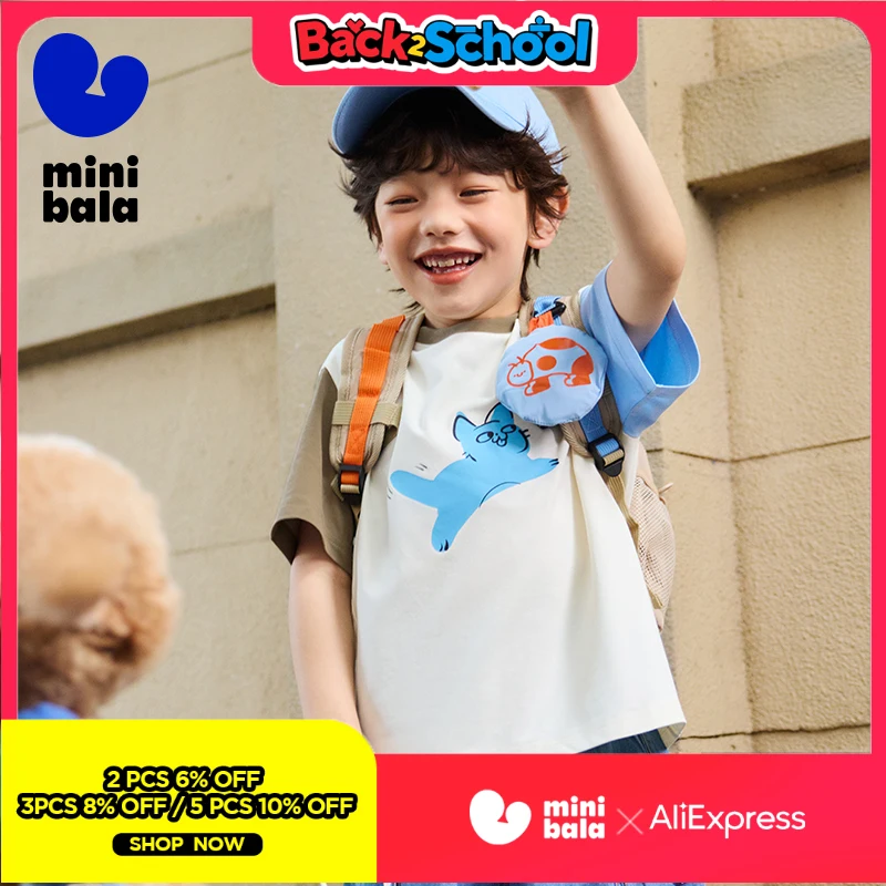 

Mini Bala Baby Summer Clothes Cooling Antibacterial T-Shirt 2025 Summer New Parent-child Lightweight Short Sleeve T shirt