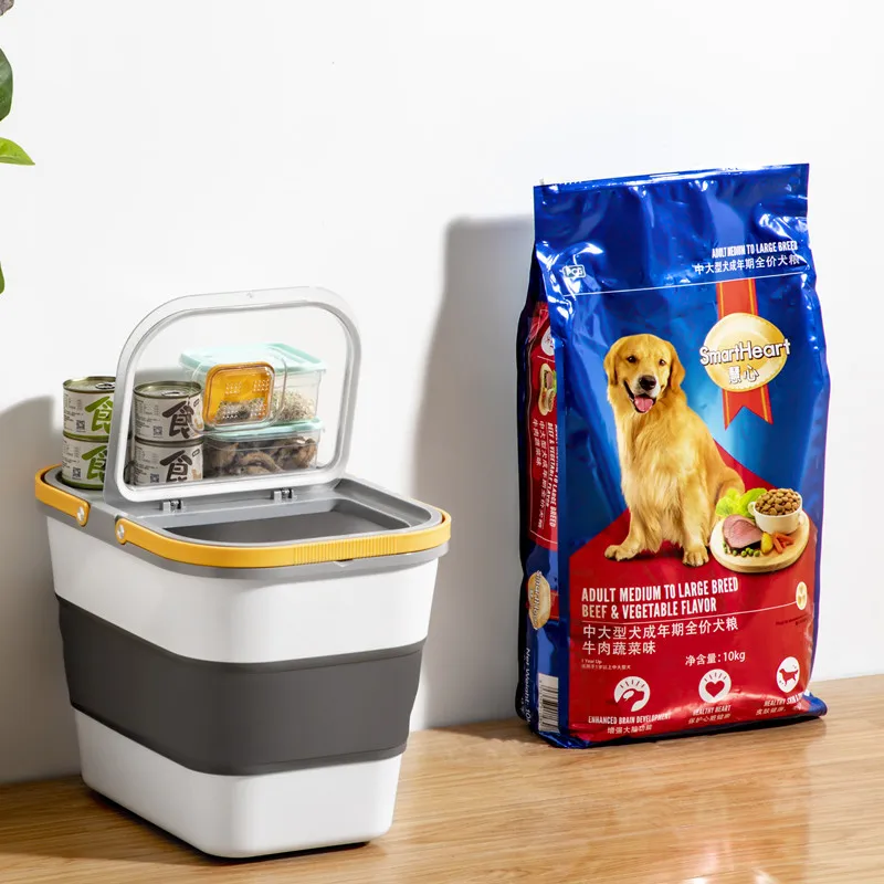 دلو أرز كبير قابل للطي مقاوم للرطوبة والحشرات دلو قابل للطي بسعة 25 لتر دلو تخزين أغذية الحيوانات الأليفة