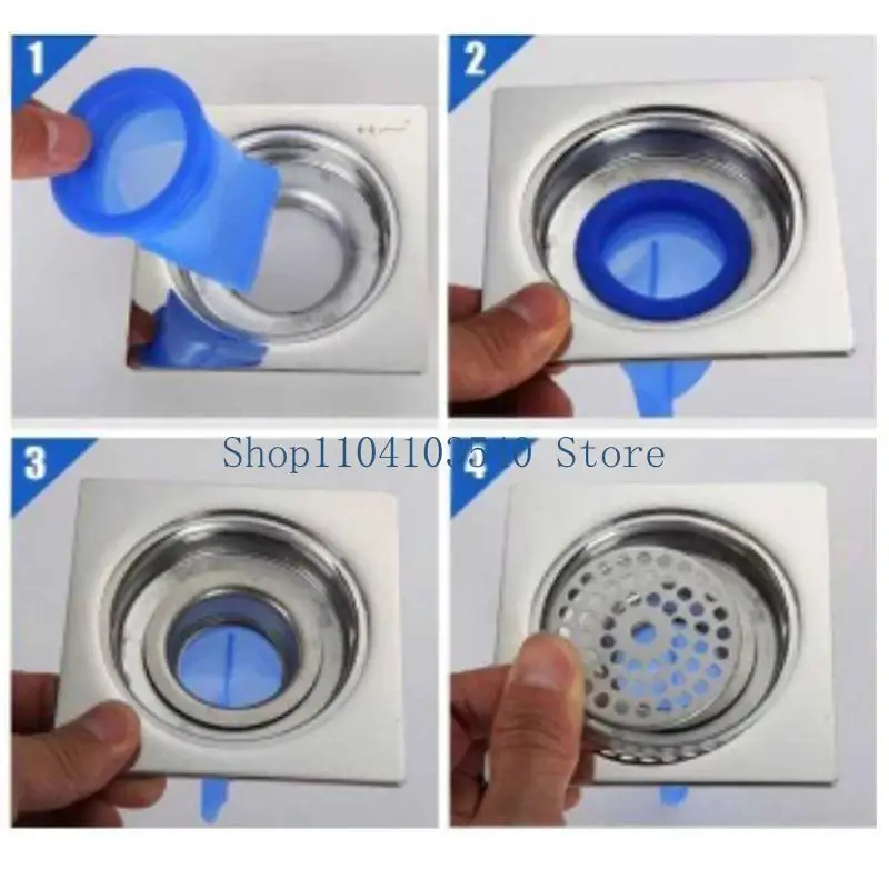 

02DC Silicone Drain Strainer Cores Antireflux Floor Drain Cores Quickly Drain Bathroom