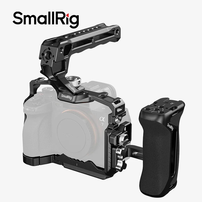 SmallRig-empuñadura de jaula para cámara, orificios de expansión de 1/4 ", zapata fría para Sony A7RV A7RIV A7IV A7SIII A1 3667 3668 3669